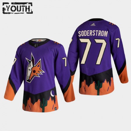 Barn Ishockey Arizona Coyotes tröja Victor Soderstrom 77 2020-21 Reverse Retro Authentic